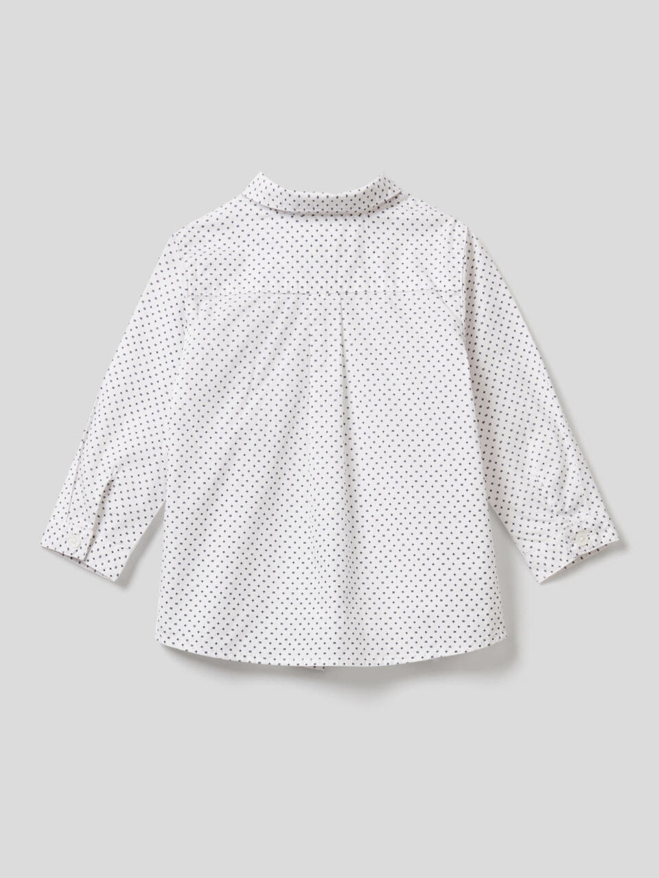 100% cotton shirt with micro pattern image number 2