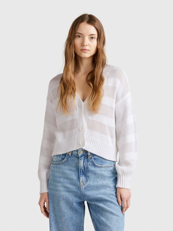 100% cotton knit cardigan Women