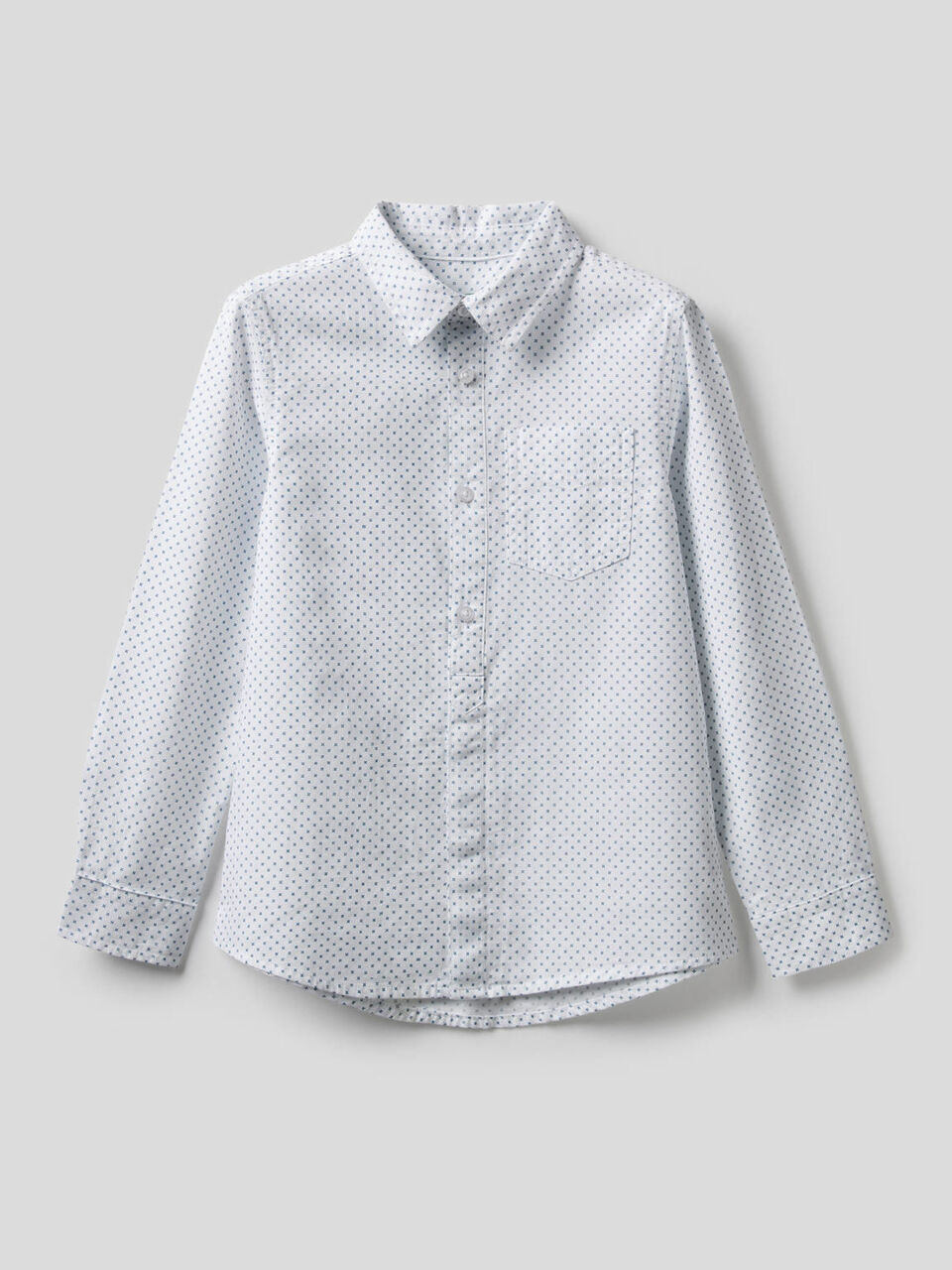 Long sleeve pure cotton shirt image number 1