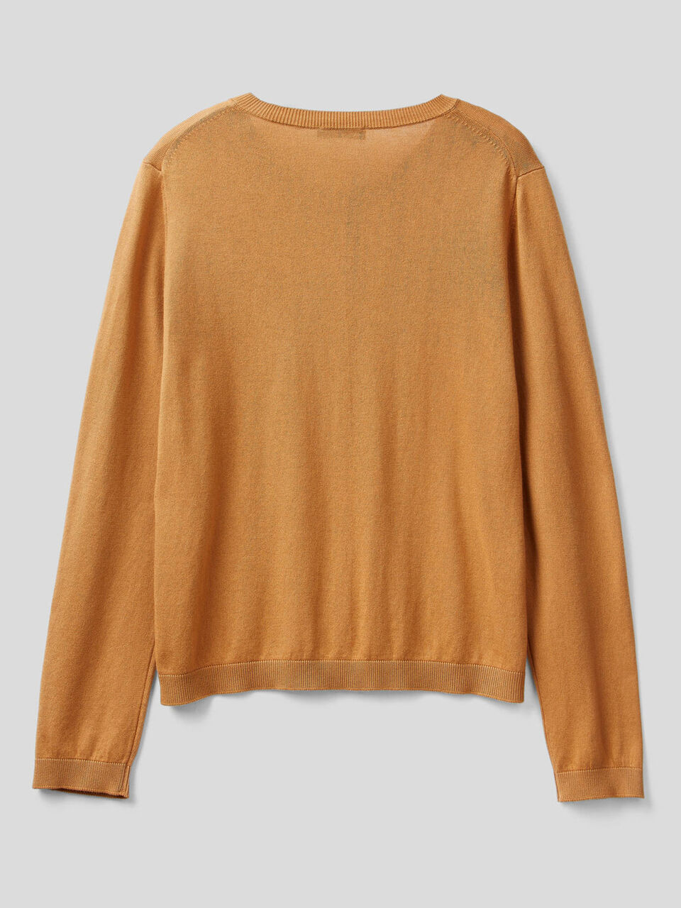 Cotton blend crew neck cardigan image number 2