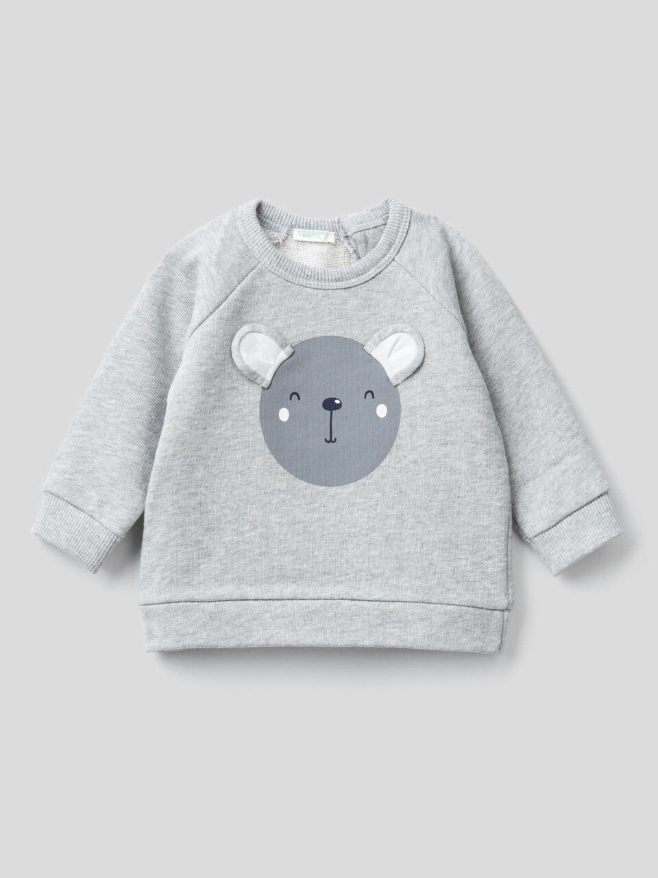 Organic cotton sweatshirt with animal print image number 1