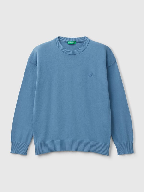 Sweater in pure cotton with logo Junior Boy