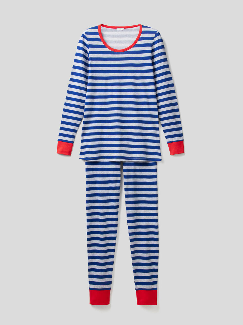 Striped pyjamas in pure cotton image number 1