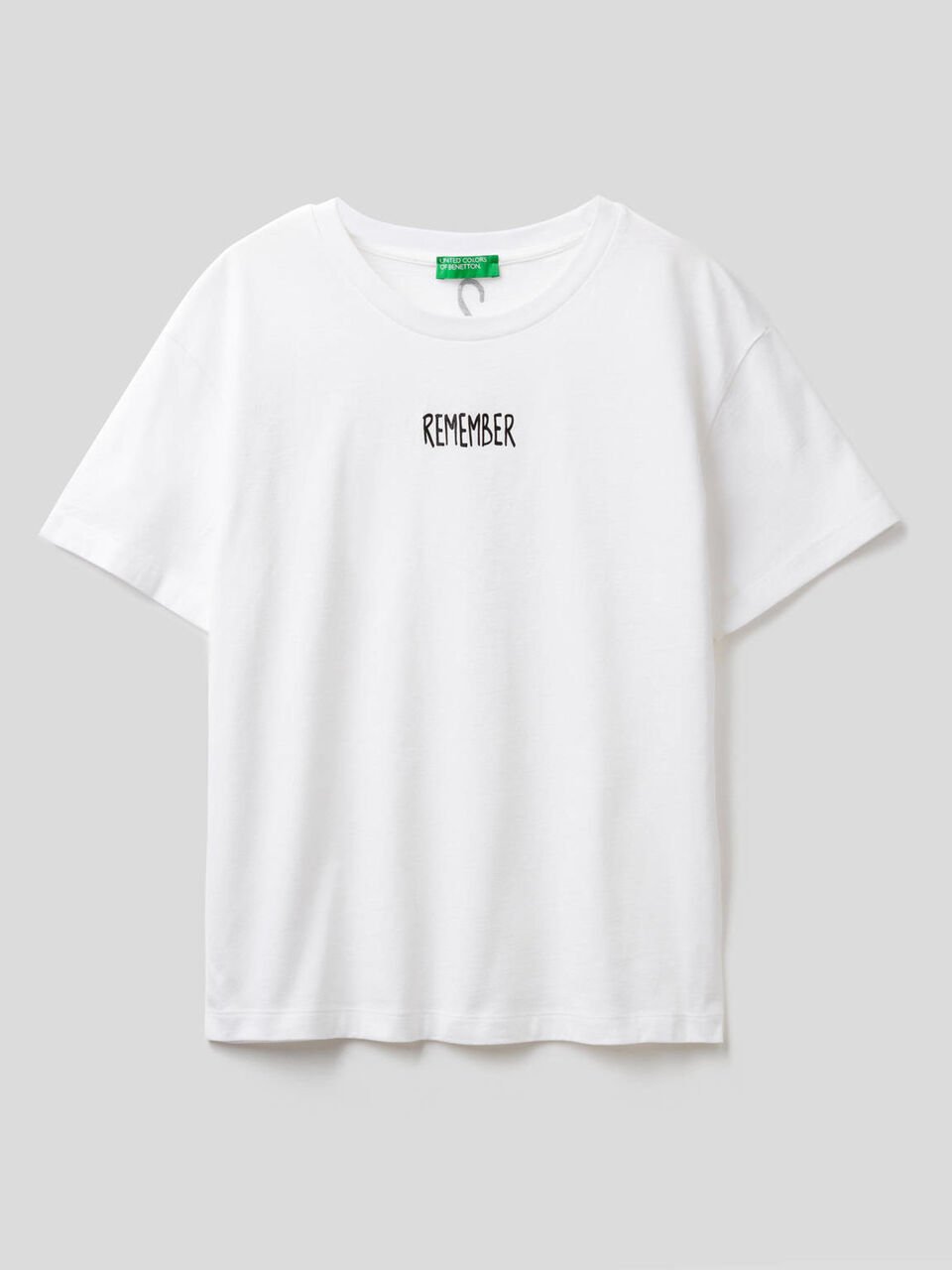 100% cotton t-shirt with slogan print image number 1