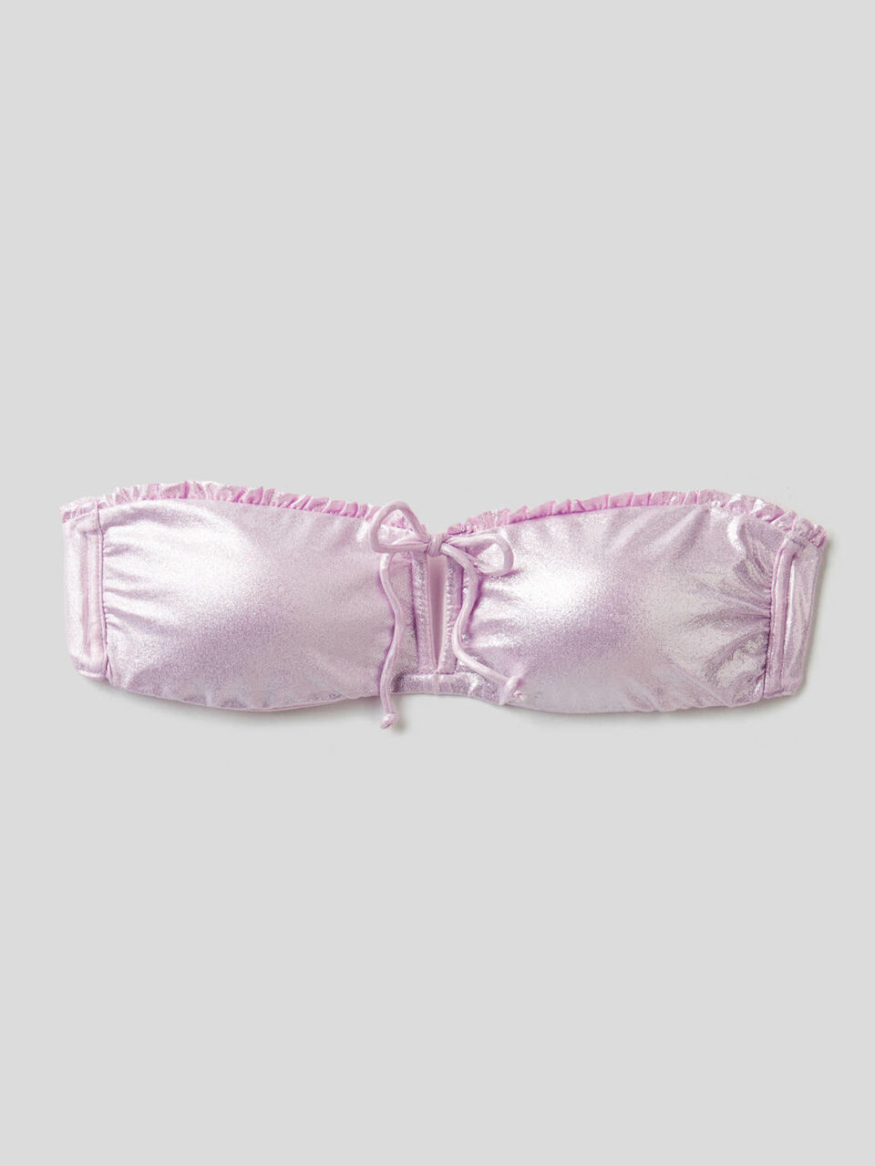 Bandeau swim top with foil look image number 1