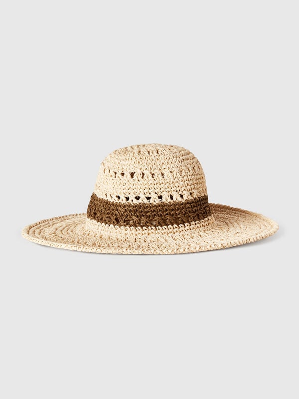 Fisherman's style hat in straw look Women