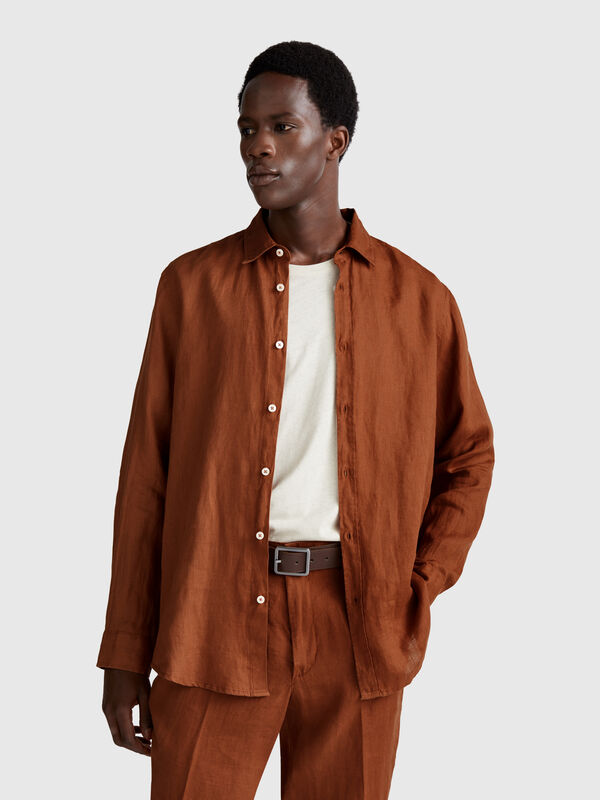 Shirt in pure linen Men