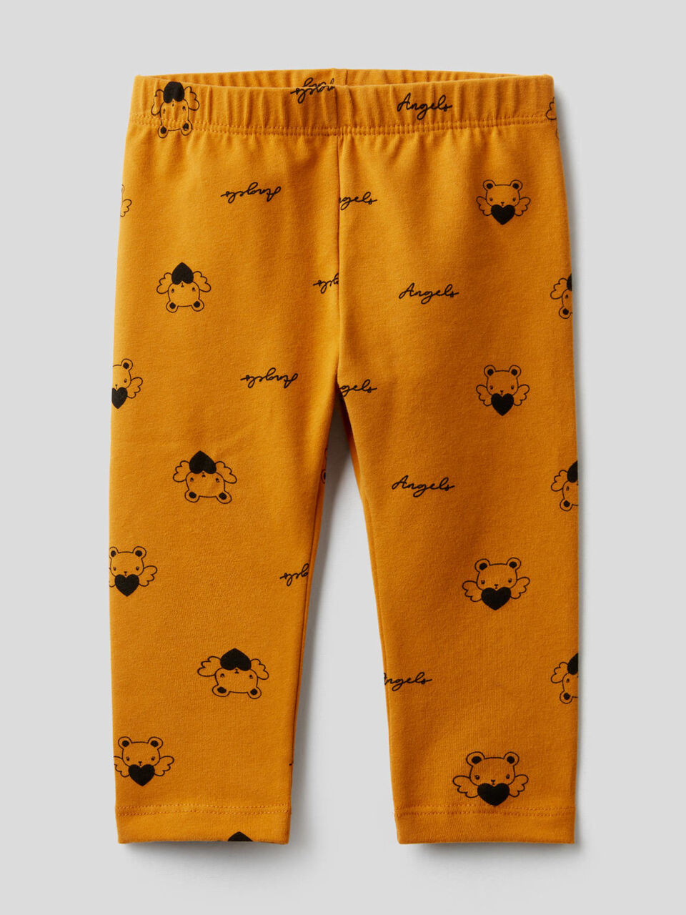 Printed leggings in stretch cotton image number 1