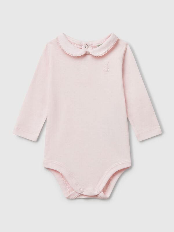 Bodysuit with collar in cotton New Born (0-18 months)
