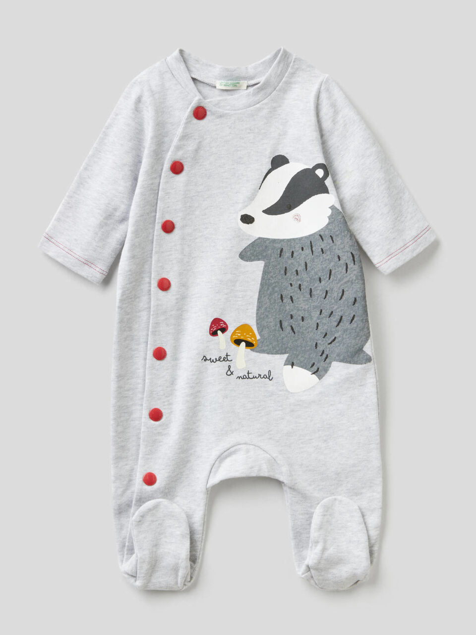 Long onesie in warm stretch cotton image number 1