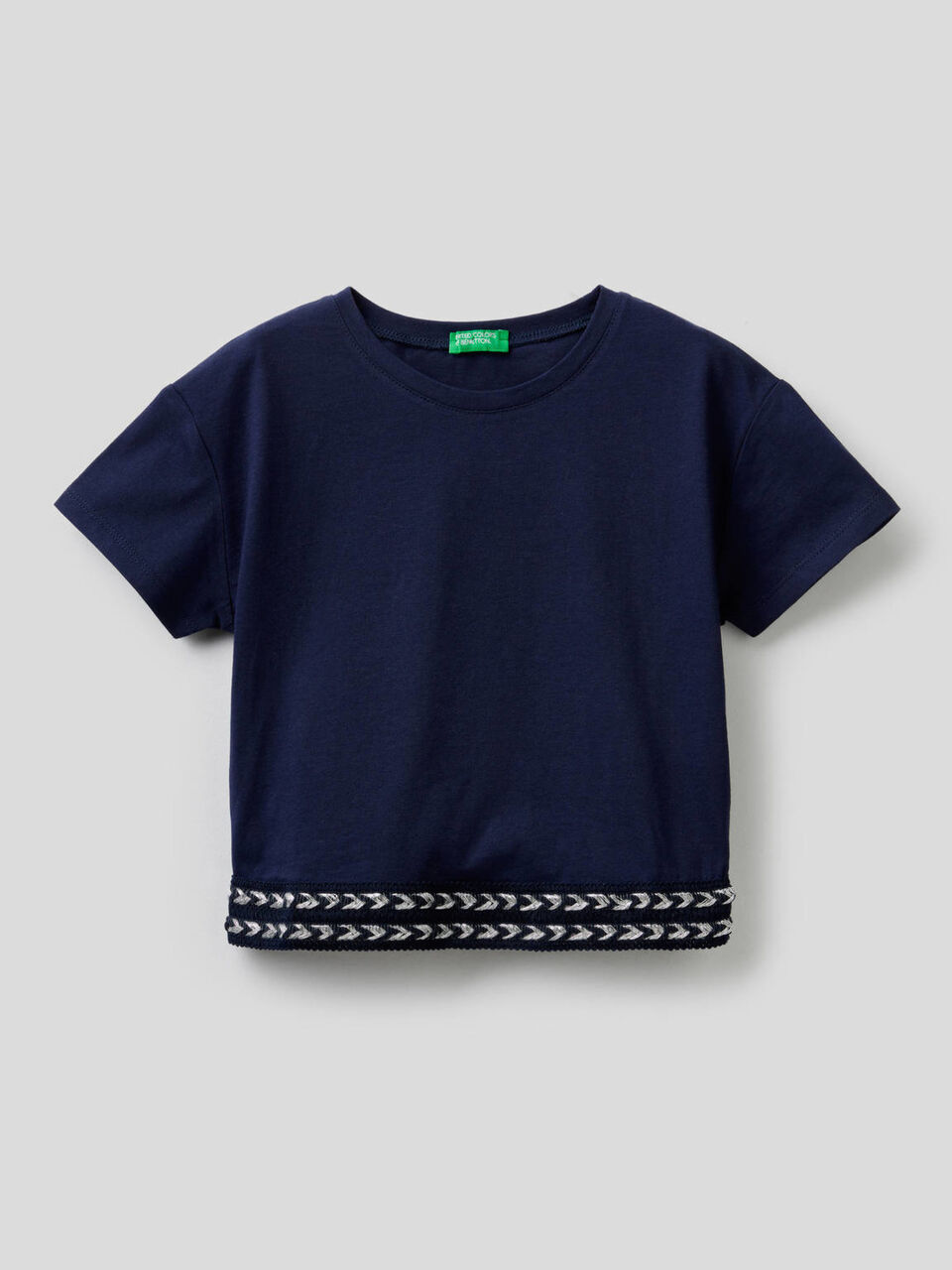 Cotton t-shirt with cropped pocket image number 1