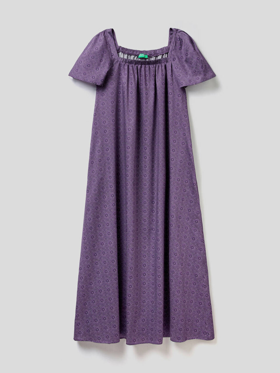Long dress in printed cotton image number 1