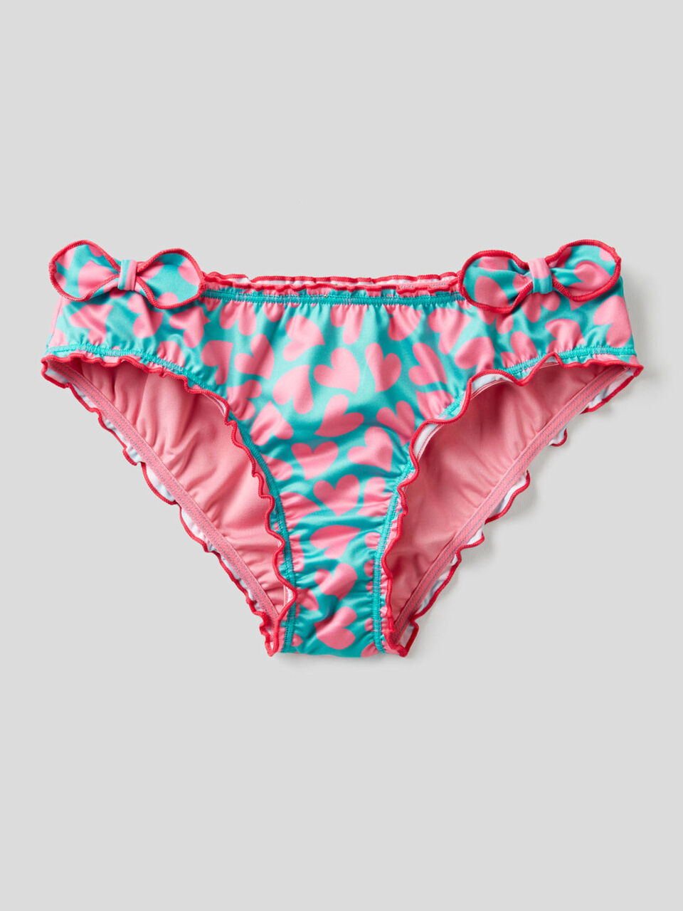 Heart print swim bottoms image number 1