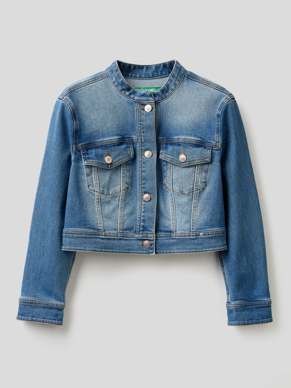 Cropped jean jacket image number 1