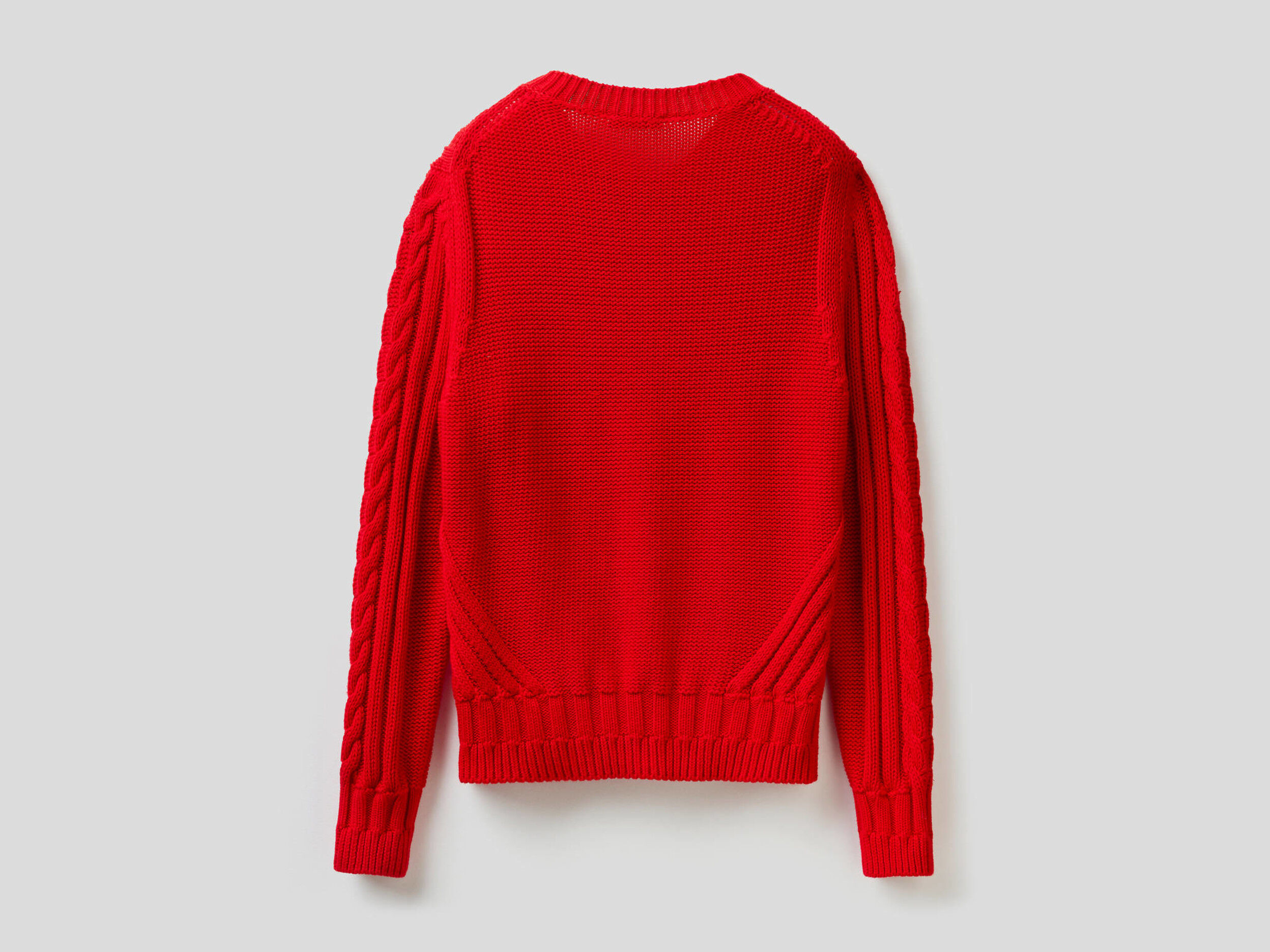 100 cotton cable knit sweater