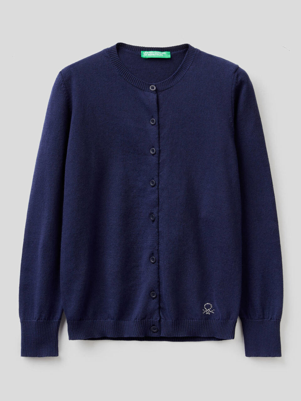 Tricot cardigan in 100% cotton image number 1