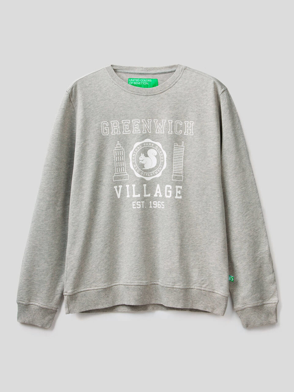 Sweatshirt in 100% organic cotton with print image number 1