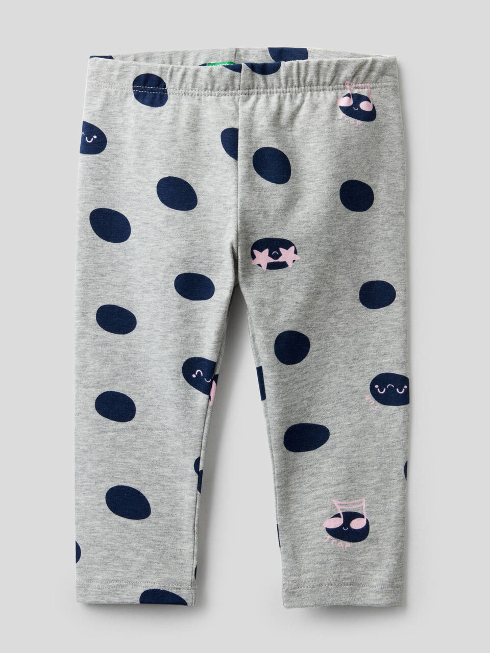 Printed leggings in stretch cotton image number 1