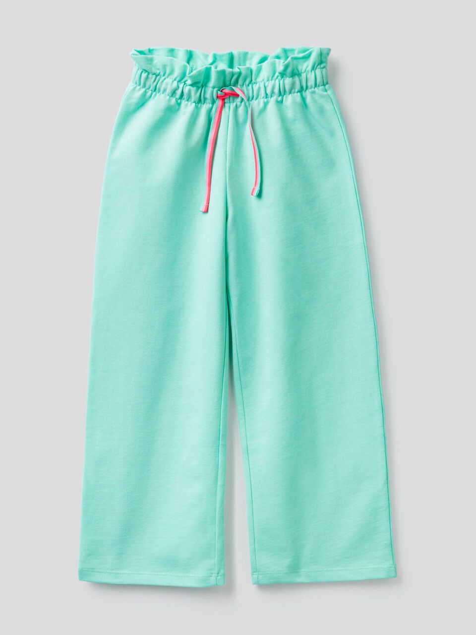 Wide leg trousers in lightweight sweat fabric image number 1