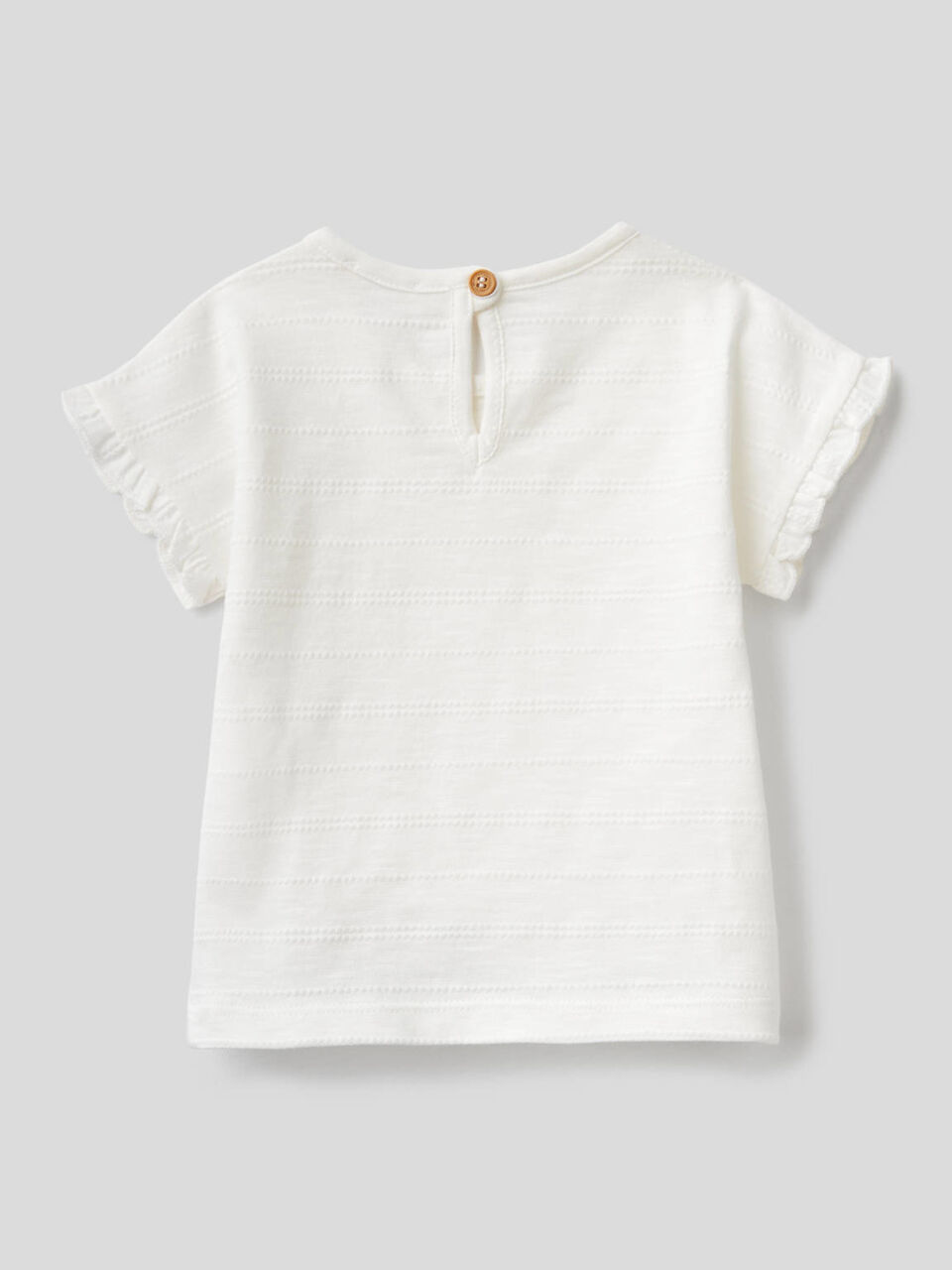 T-shirt in pure cotton with rouches image number 2