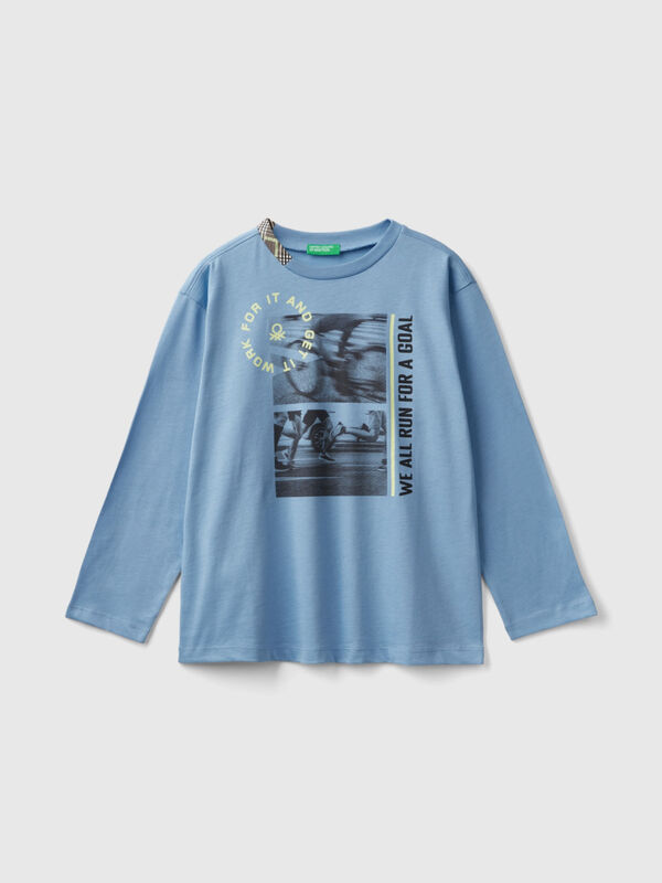 T-shirt with photographic print in organic cotton Junior Boy
