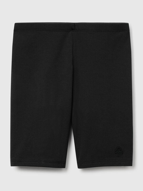 Short leggings in stretch cotton Junior Girl