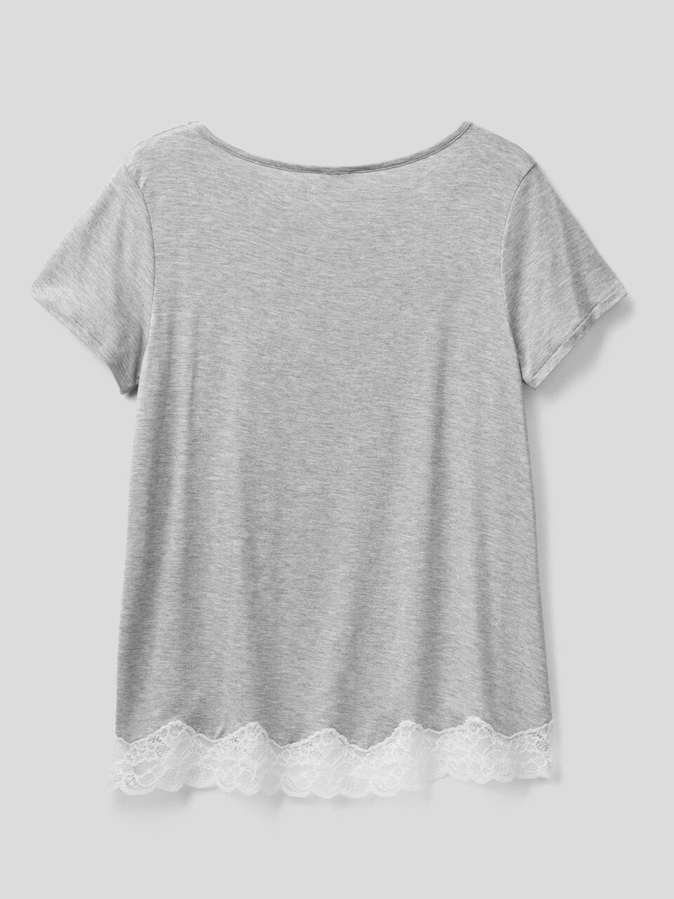 Short sleeve t-shirt with lace image number 2