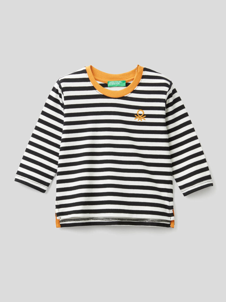 Striped t-shirt in organic cotton image number 1