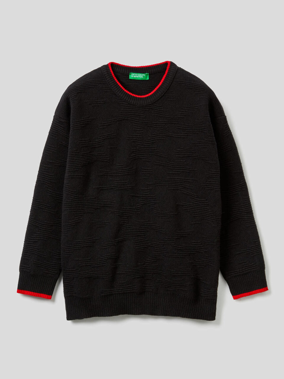 Knit sweater in 100% cotton image number 1