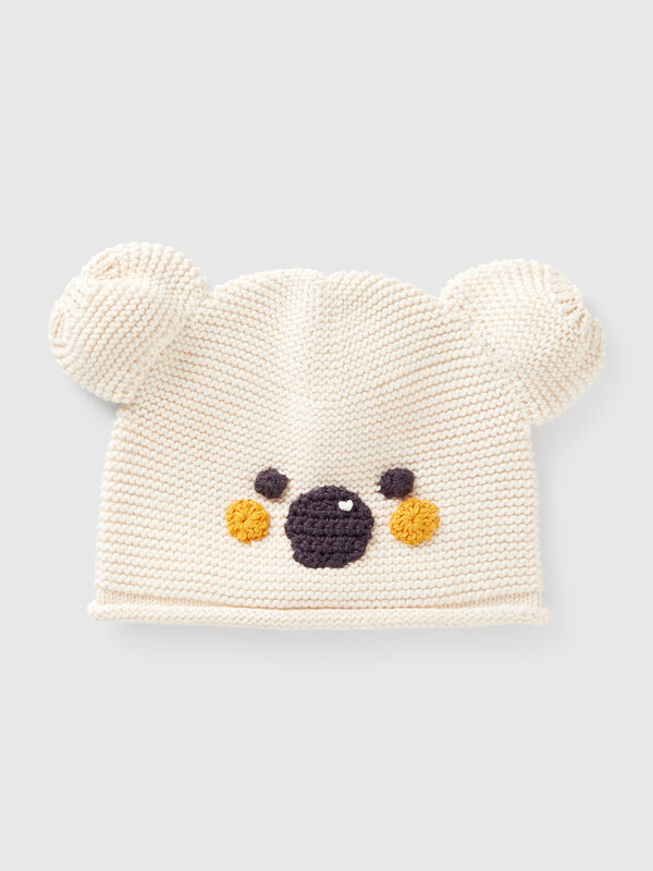 Tricot hat with applique New Born (0-18 months)