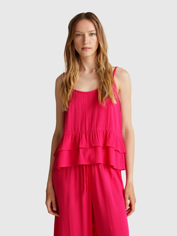 Flowy top with flounce Women