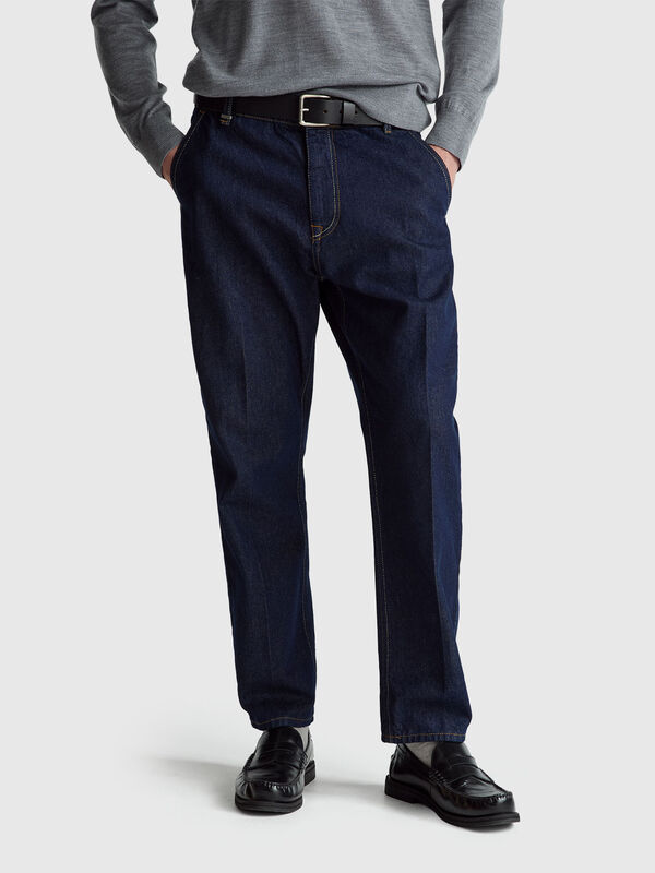 Regular fit denim chinos Men