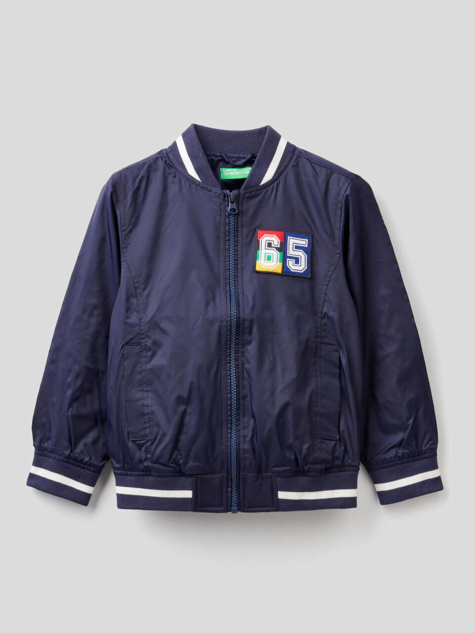 Varsity jacket in technical fabric image number 1