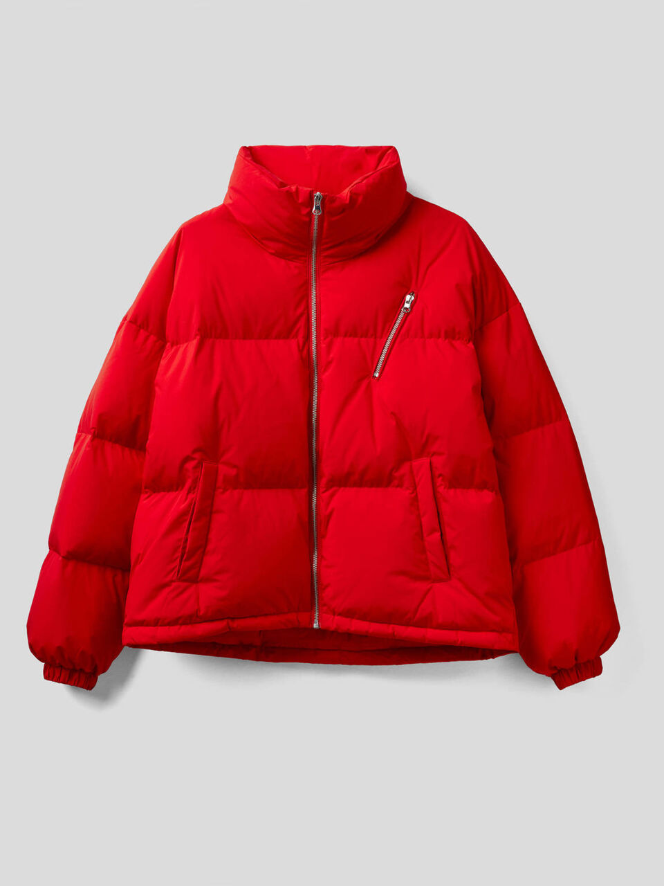 Short padded jacket with high neck image number 1