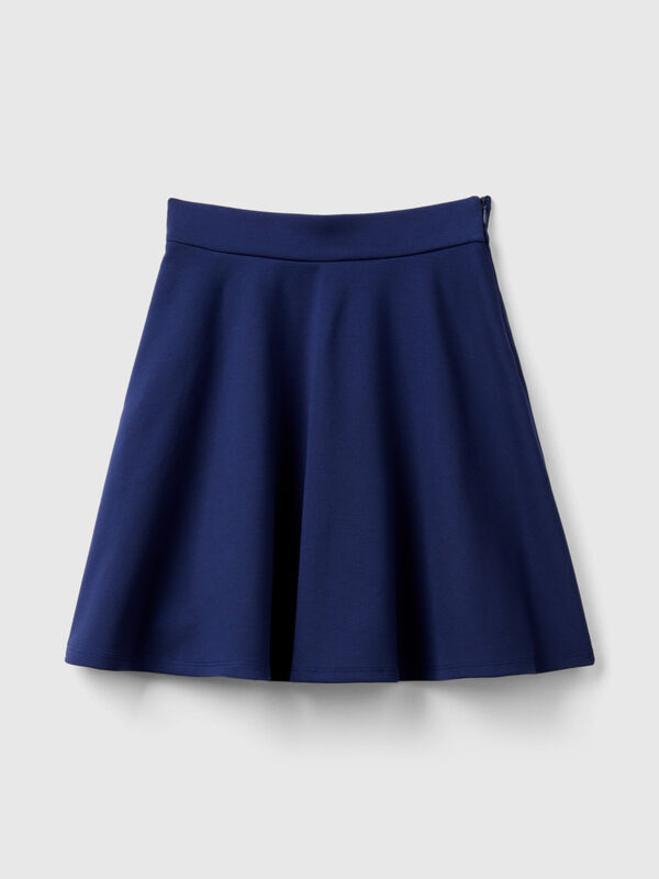 Pleated skirt in viscose blend