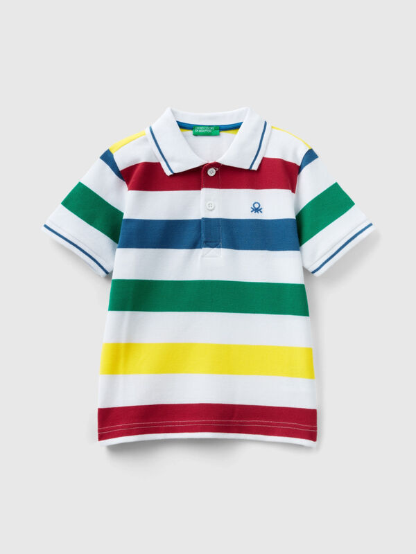 Short sleeve polo with stripes Junior Boy