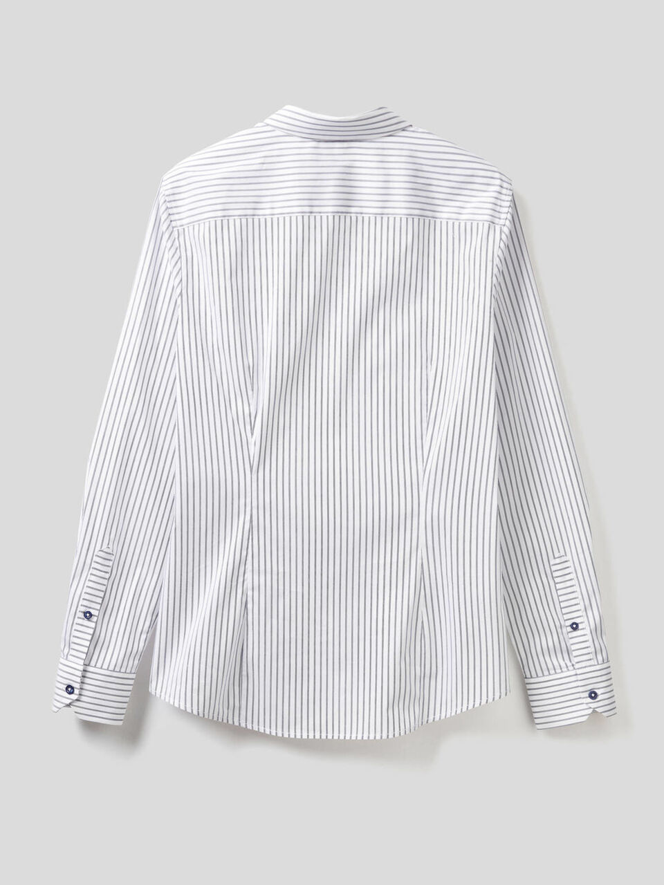 Striped shirt in stretch cotton blend image number 2