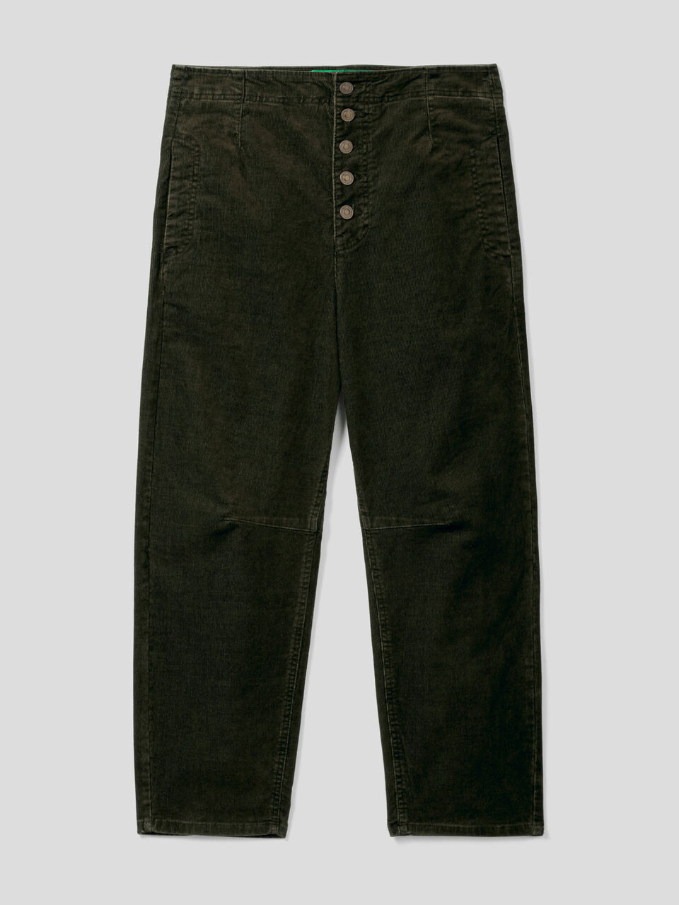 Slouchy trousers in ribbed velvet image number 1