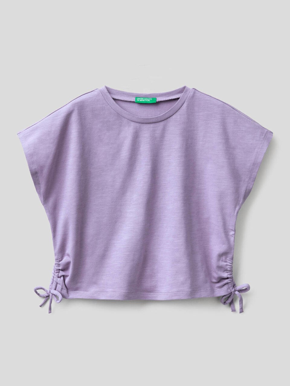 T-shirt in stretch cotton with bows image number 1