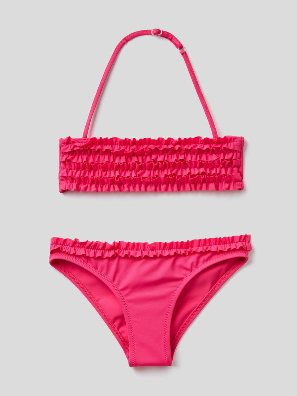 Bikini in ECONYL® with rouches image number 1