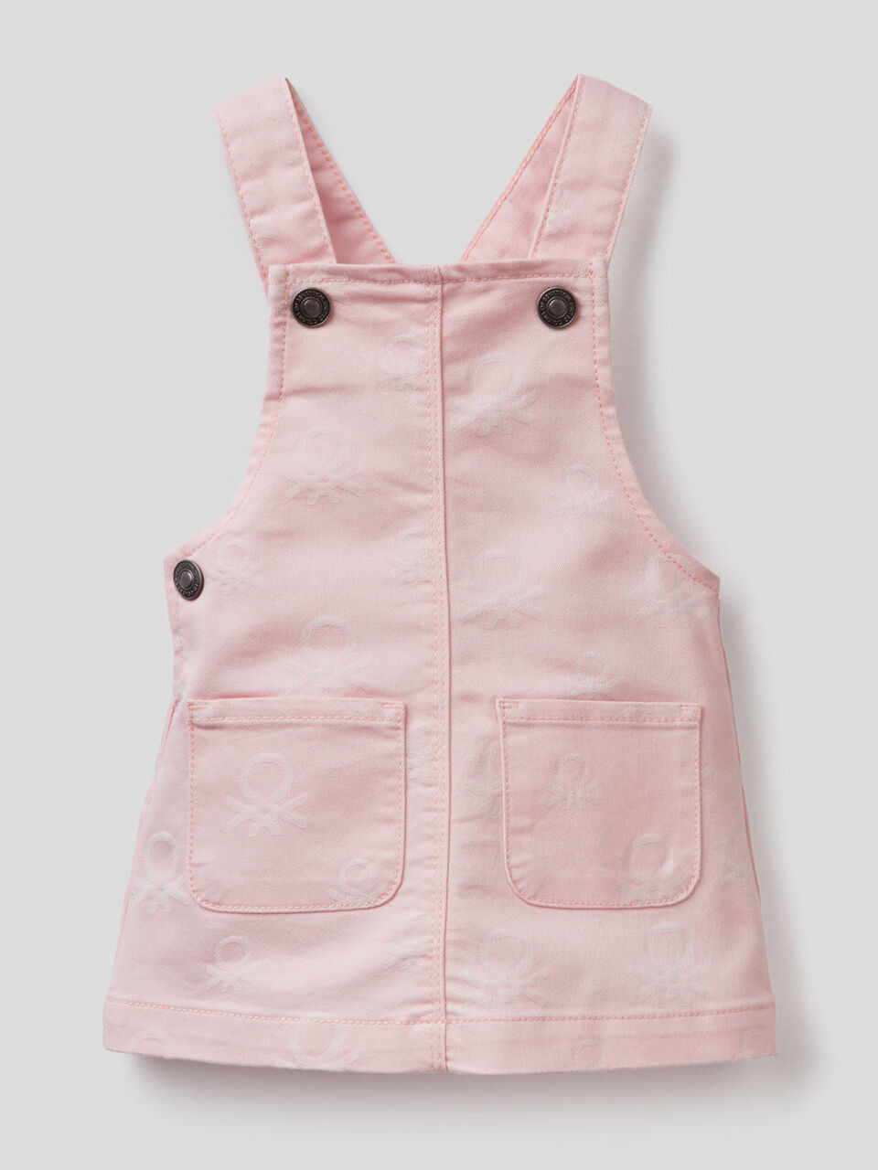Logo-patterned overall skirt image number 1