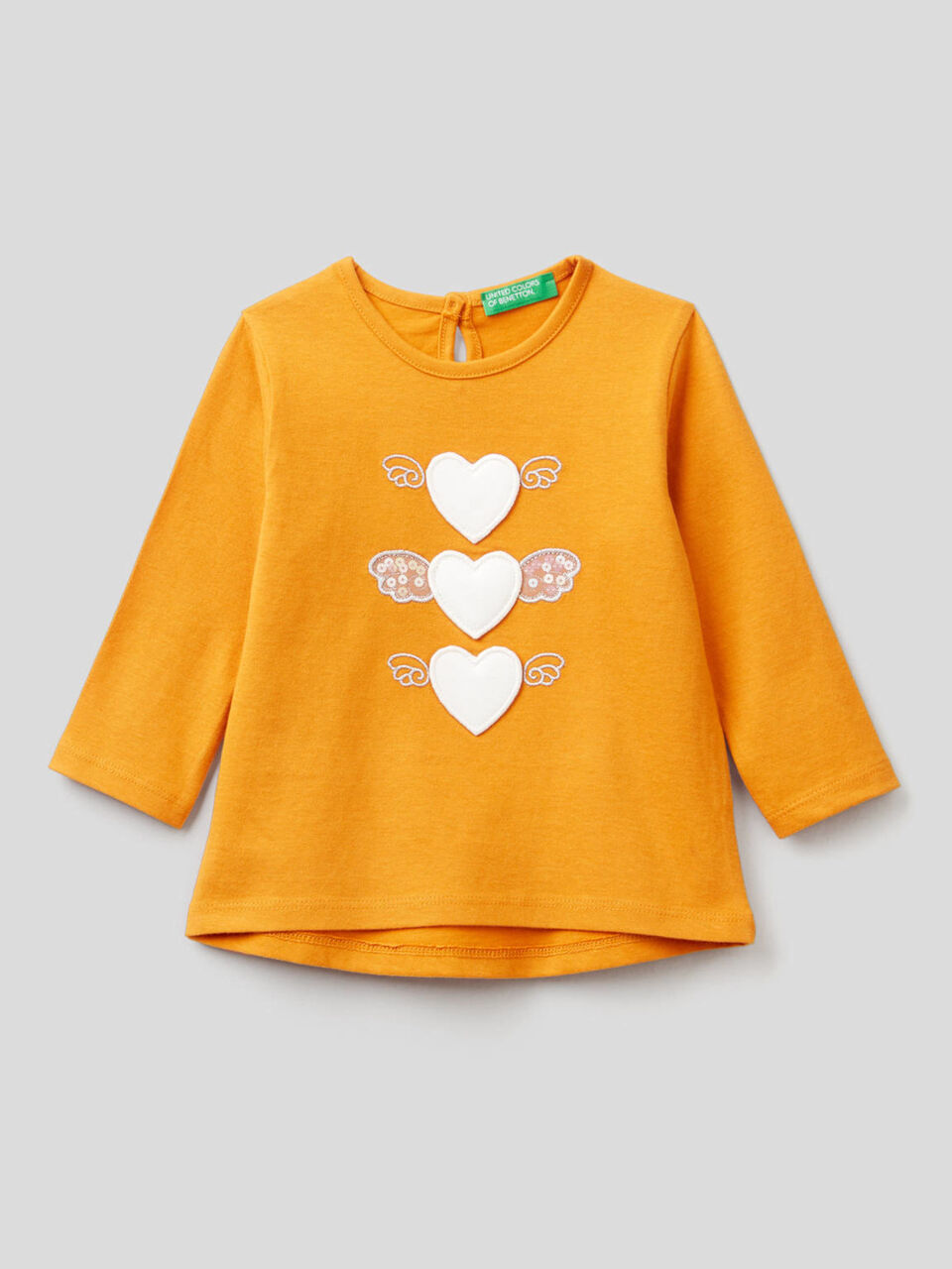 Organic cotton t-shirt with applique image number 1