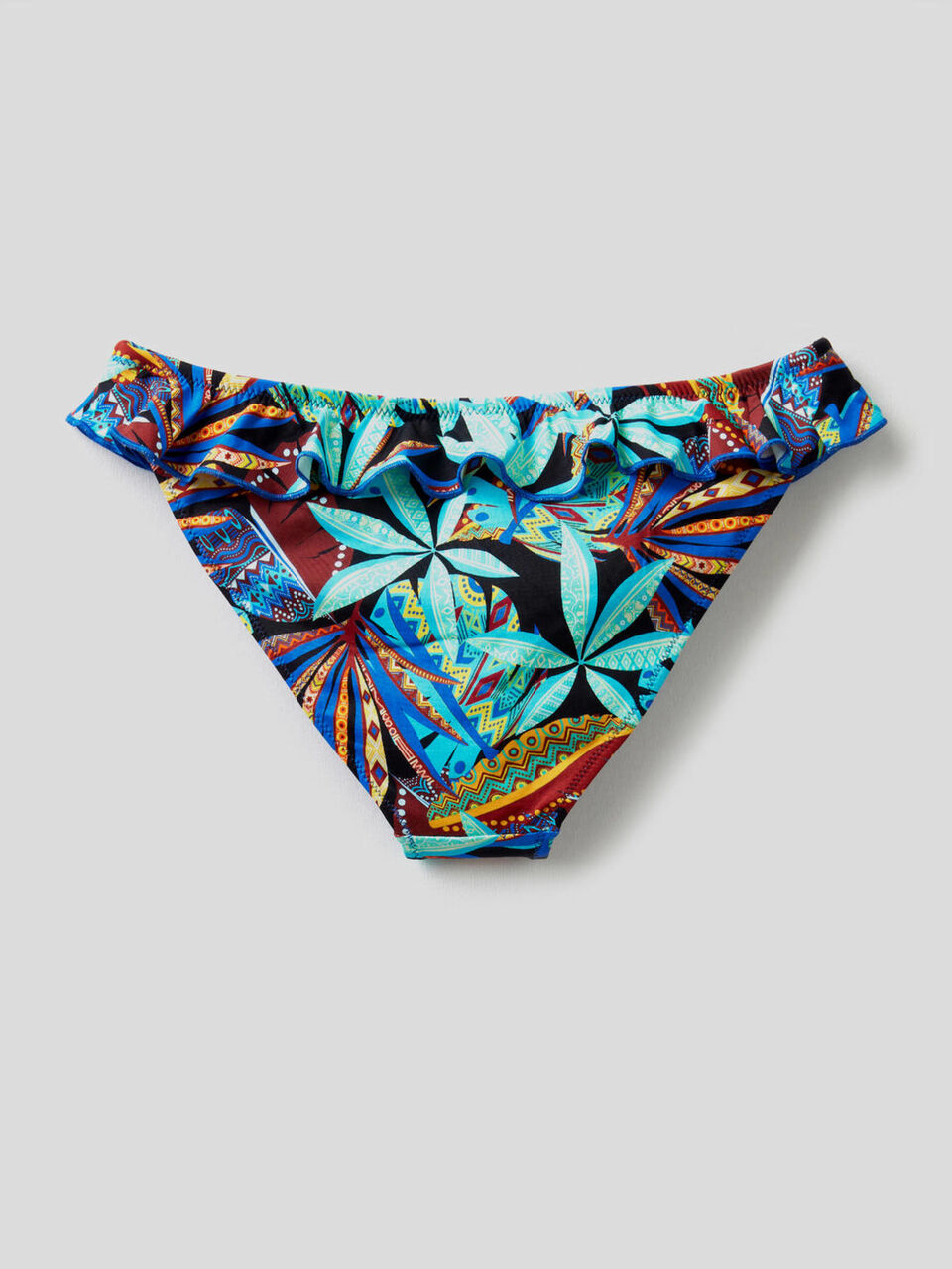 Swim bottoms with tropical print image number 2