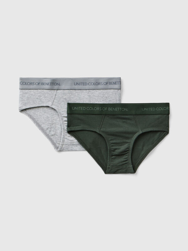 Two briefs with logoed elastic Junior Boy