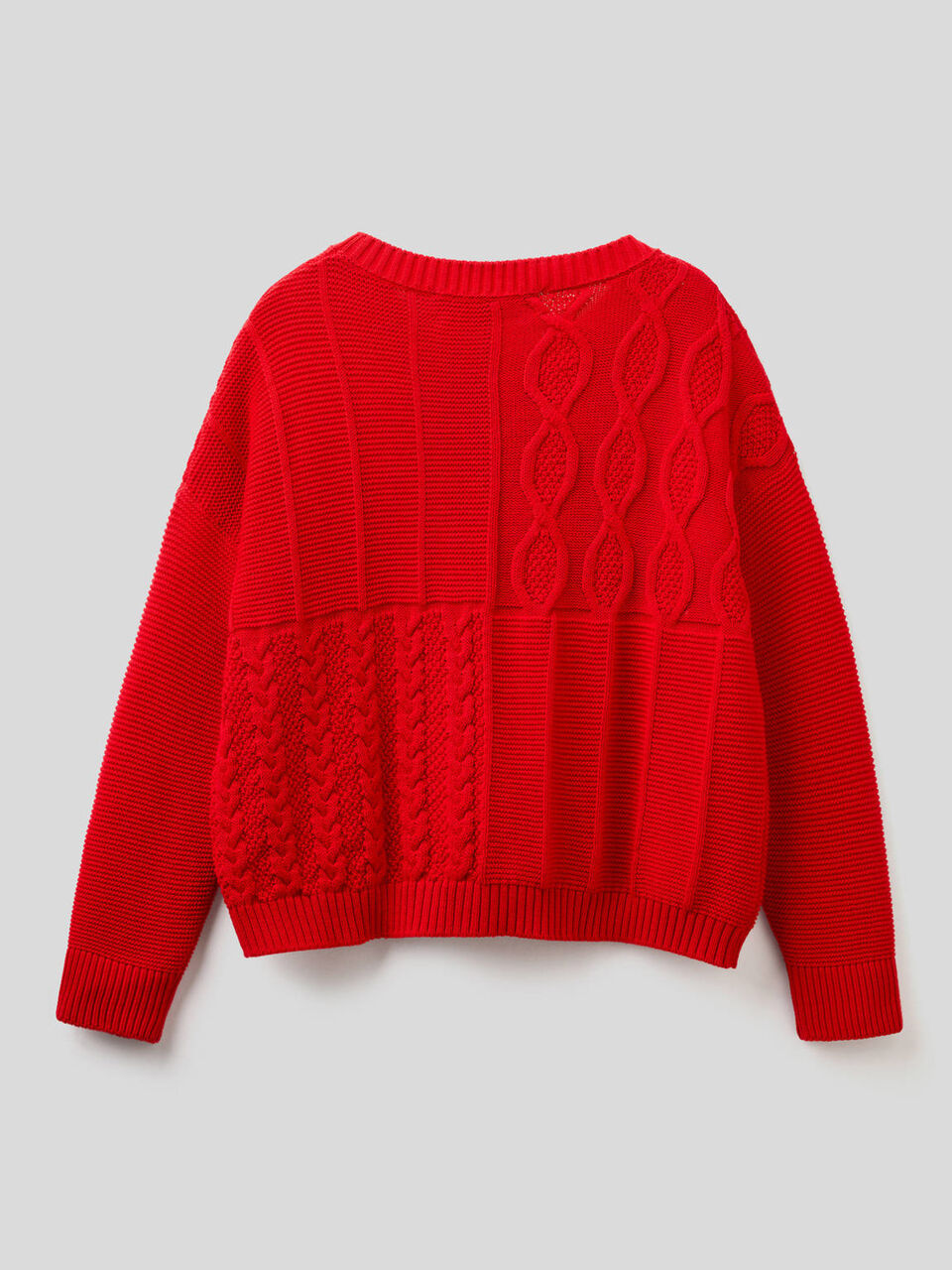 Knit sweater in 100% cotton image number null