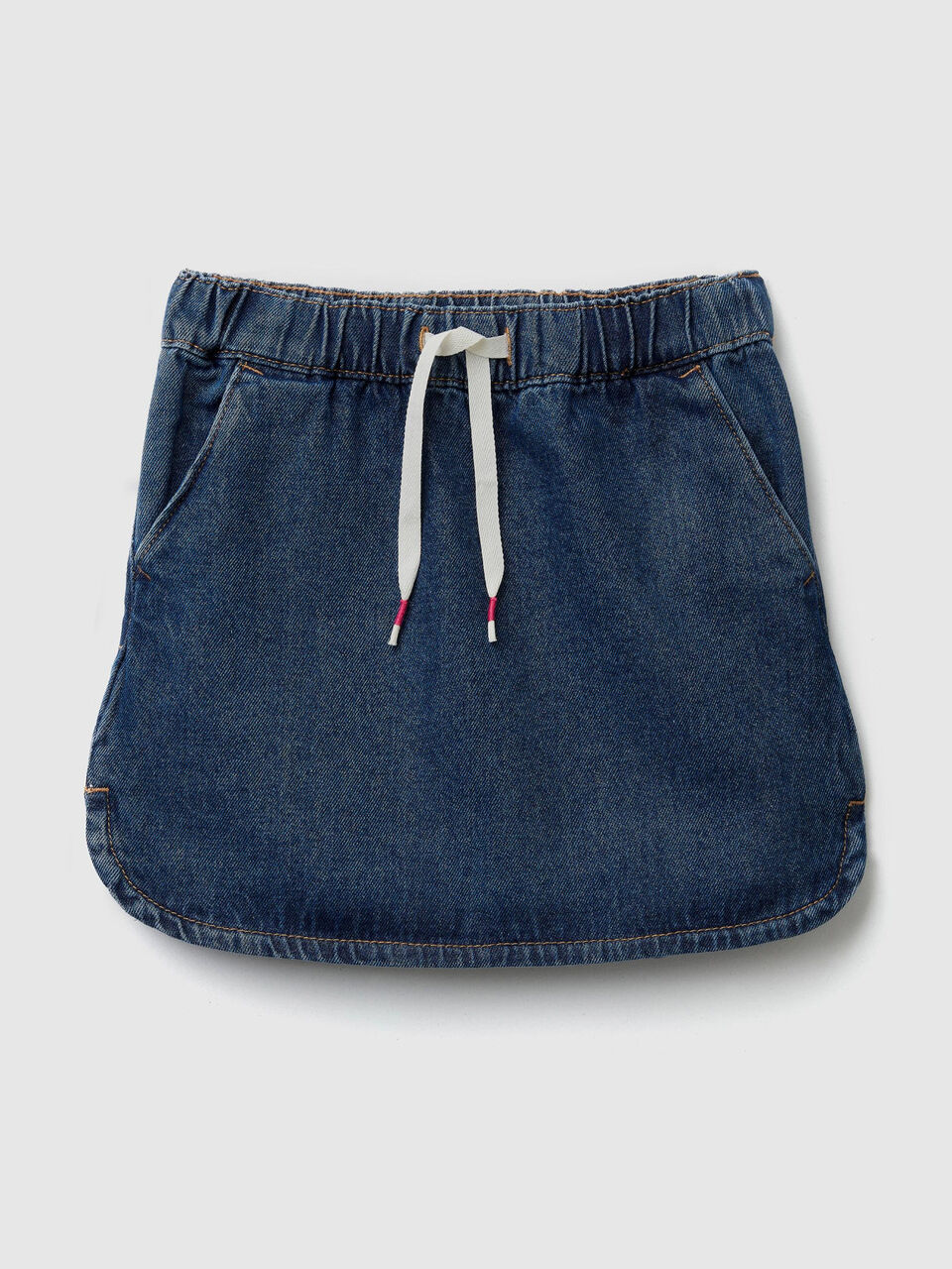 Denim skirt with drawstring image number 1