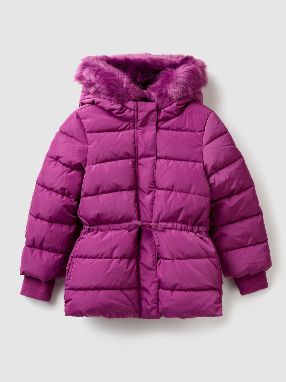Jacket with hood and drawstring image number 1
