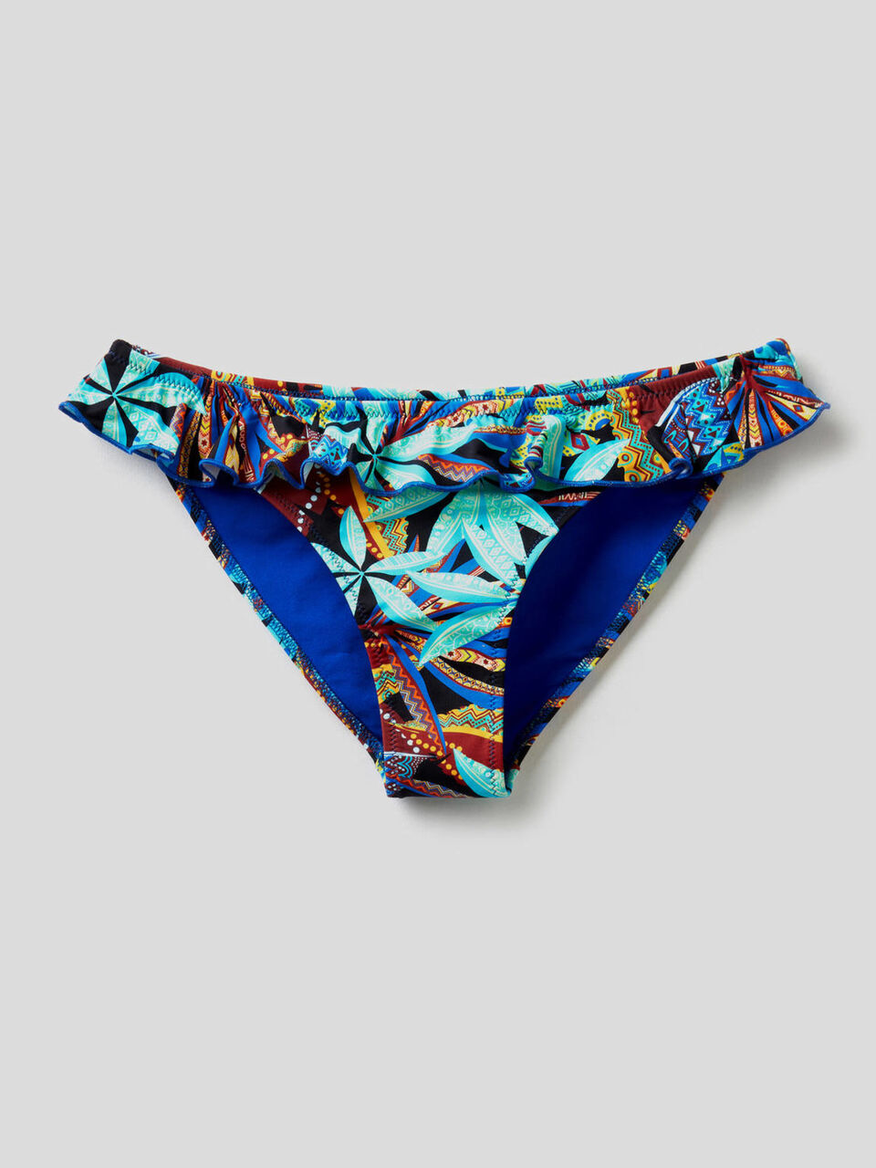 Swim bottoms with tropical print image number 1