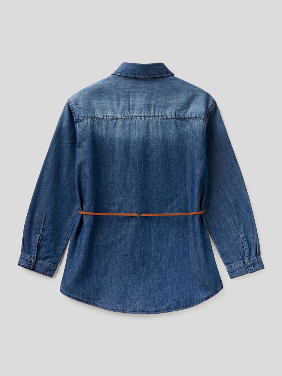 Jean shirt in 100% cotton image number 2