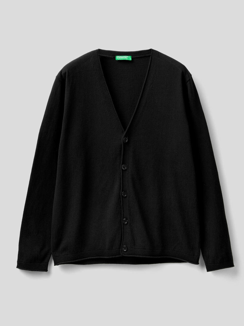 Cotton cardigan with V-neck image number 1